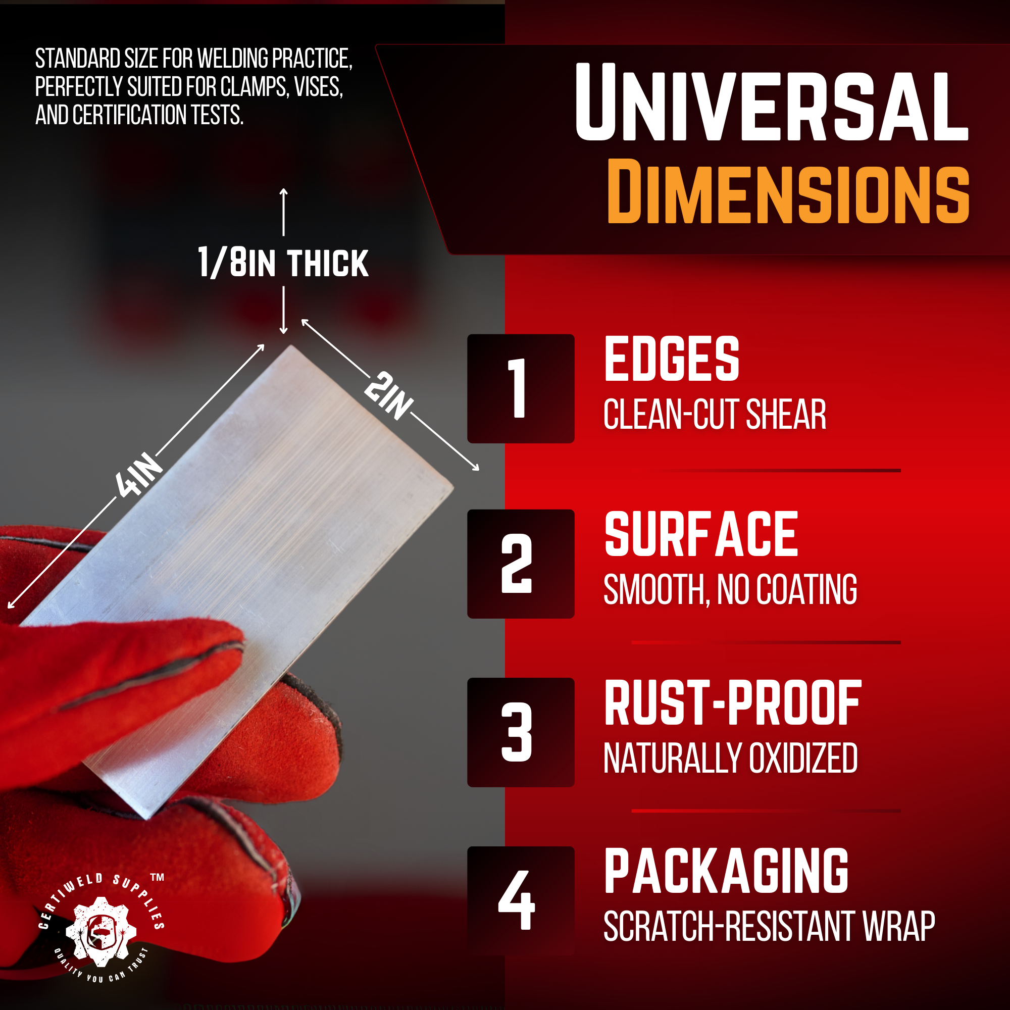 WELDING COUPON - ALUMINUM