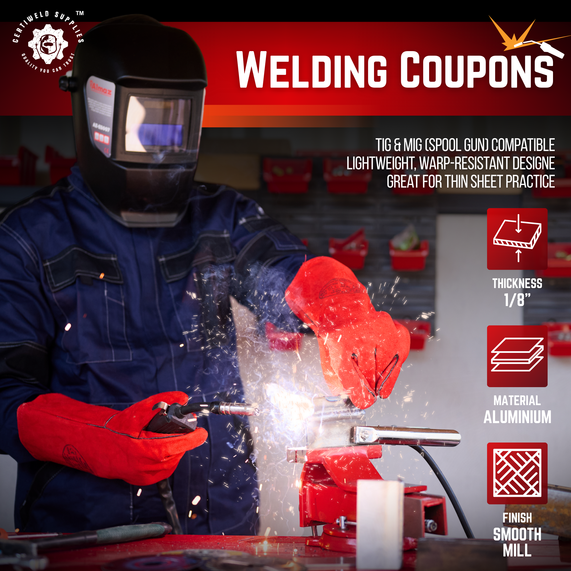 WELDING COUPON - ALUMINUM